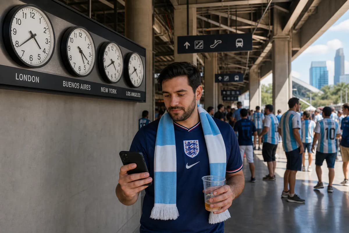 Bright World Cup match-day scene in Atlanta.