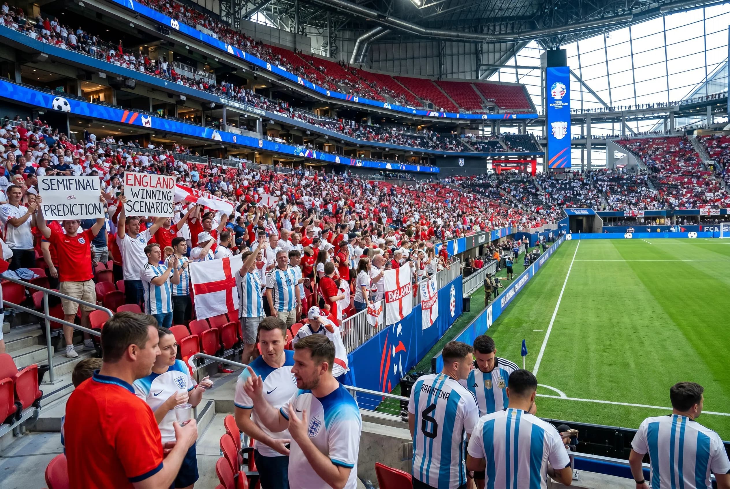 Bright World Cup match-day scene in Atlanta.