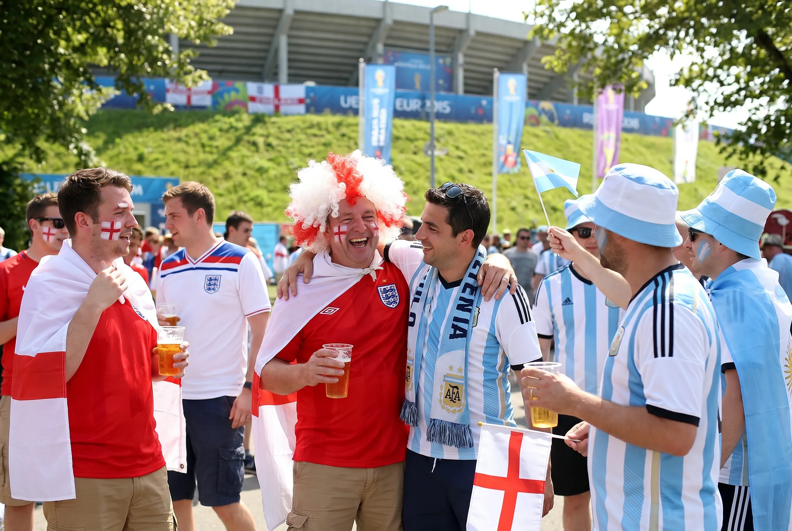 World Cup supporters navigating Atlanta during match day.