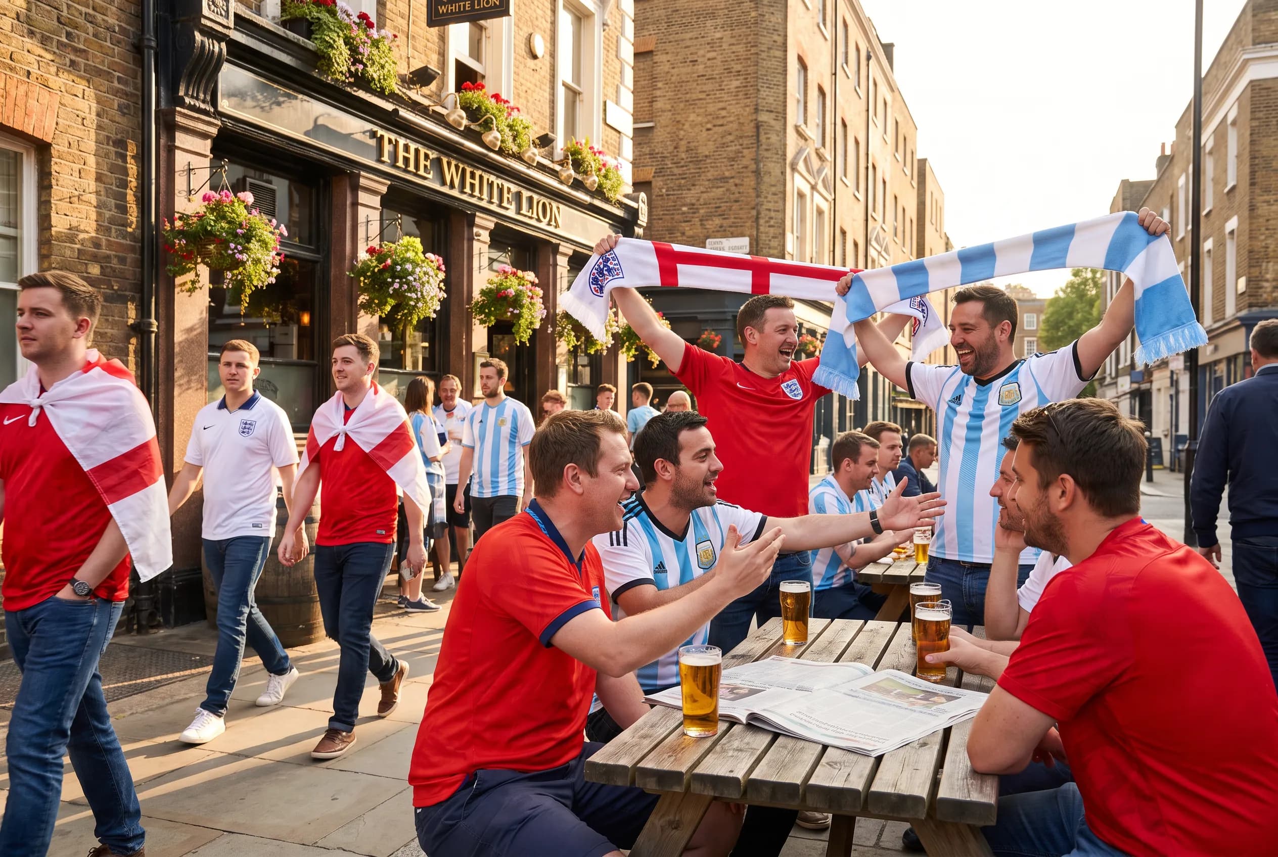 World Cup supporters navigating Atlanta during match day.
