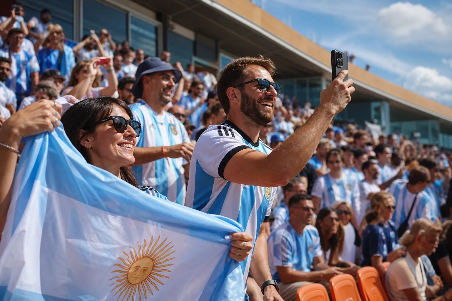 World Cup supporters navigating Atlanta during match day.