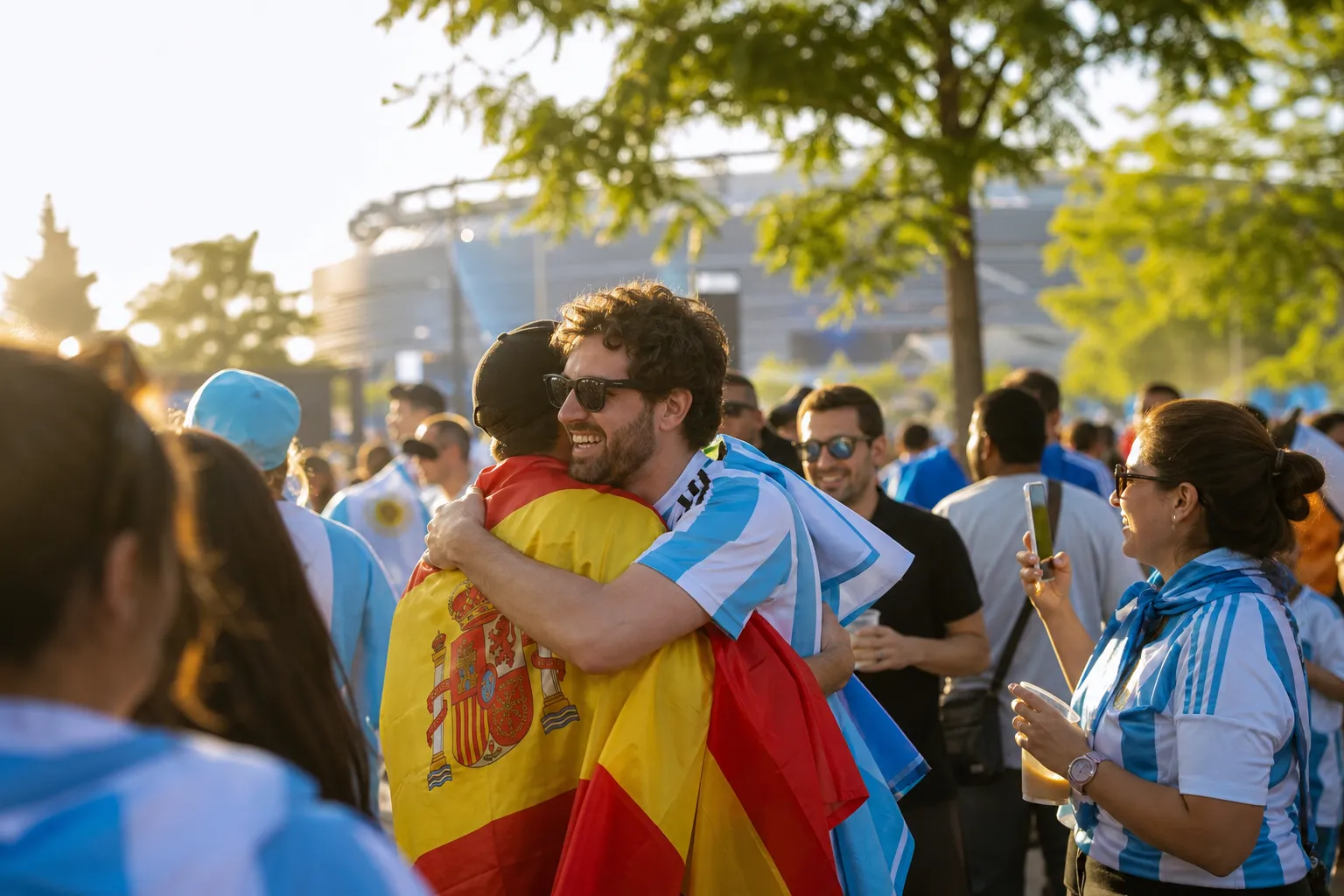 World Cup supporters navigating Atlanta during match day.