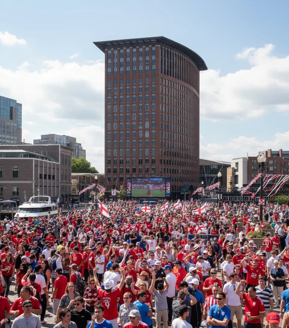 England World Cup fans in Boston