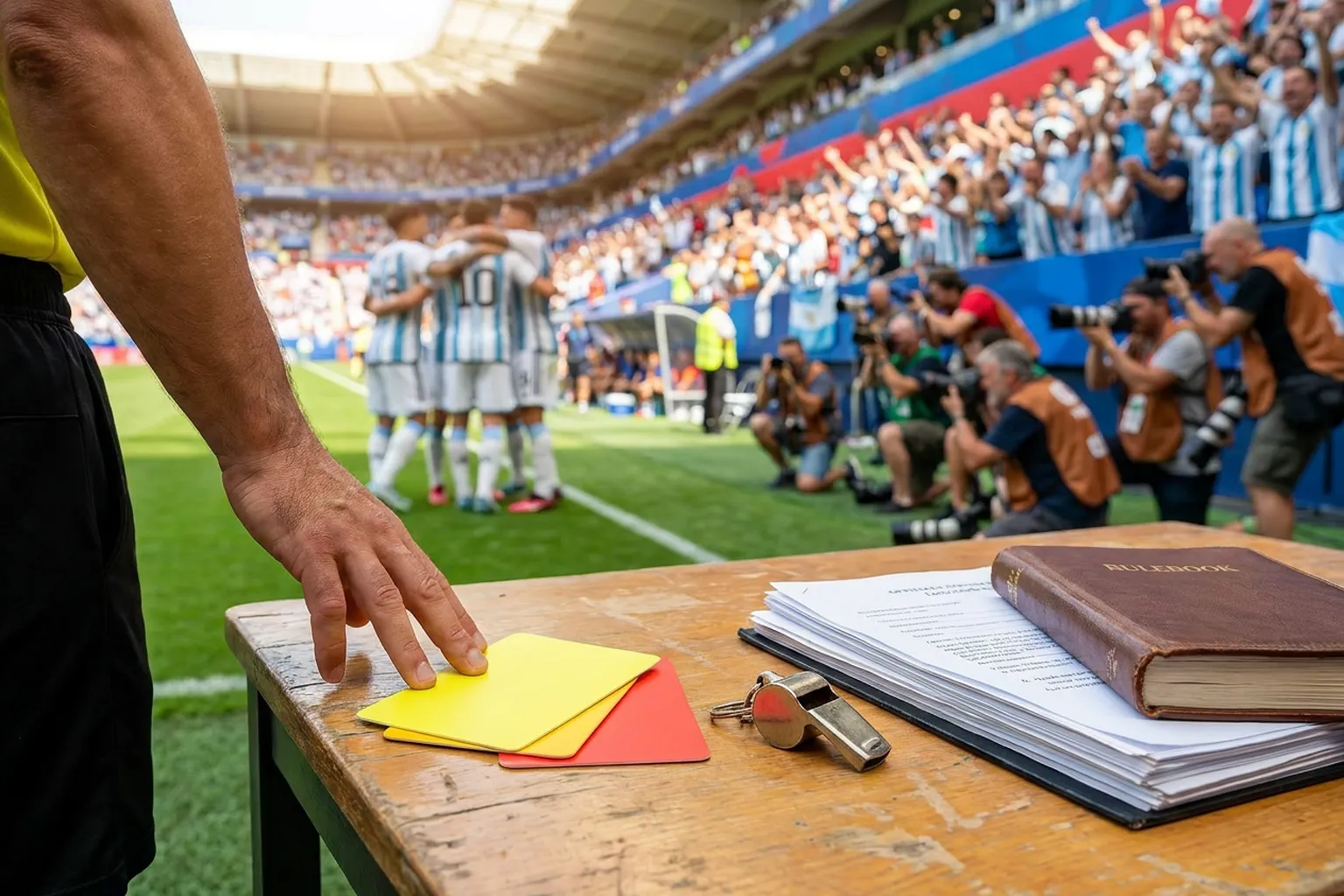Bright World Cup match-day scene in East Rutherford · New York City · North America.