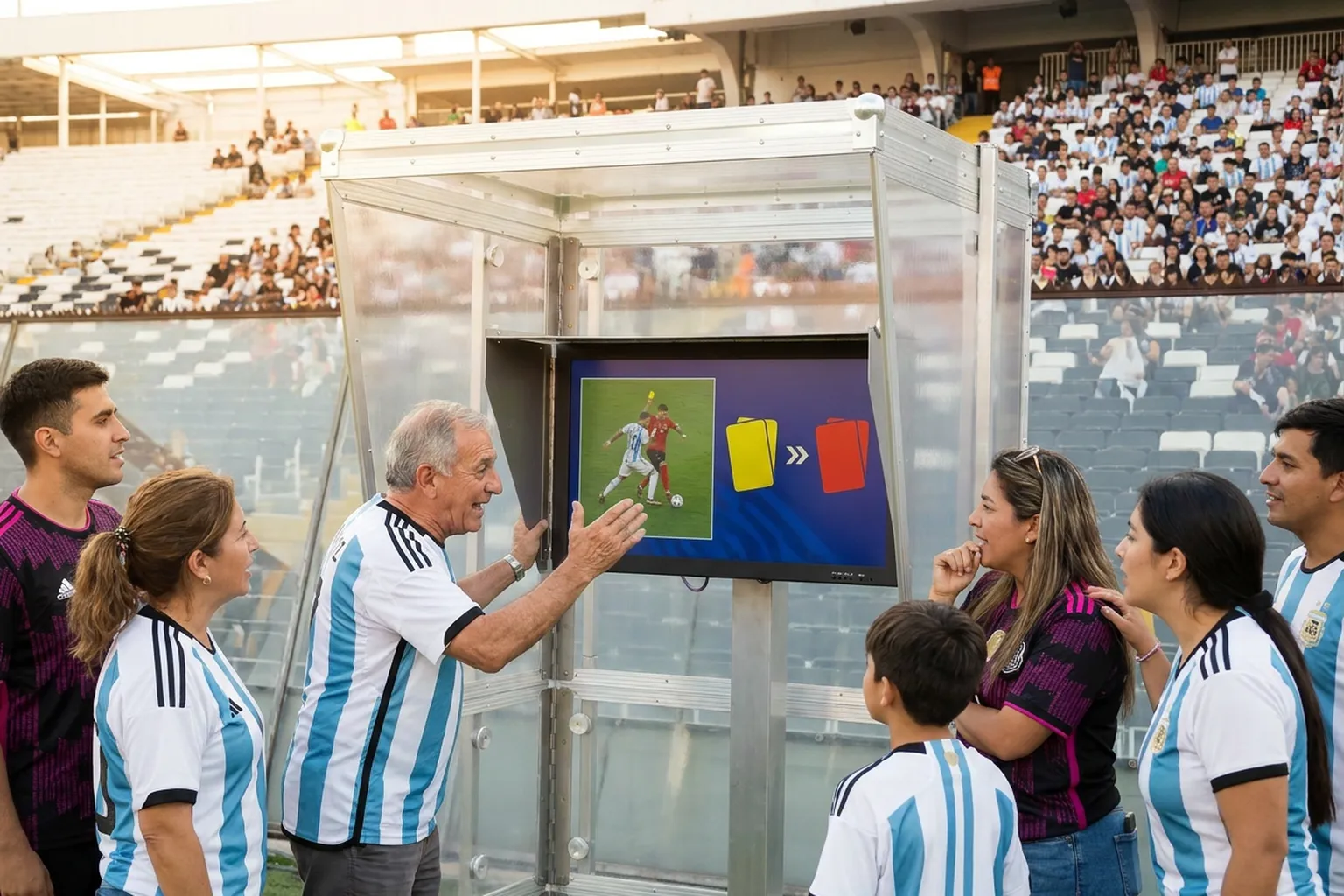World Cup supporters navigating East Rutherford · New York City · North America during match day.