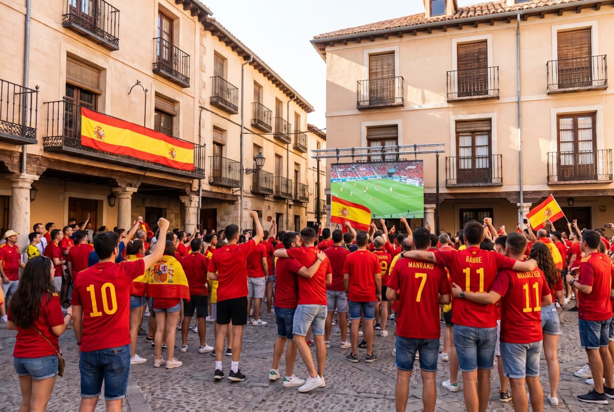 World Cup supporters navigating México · Los Angeles during match day.
