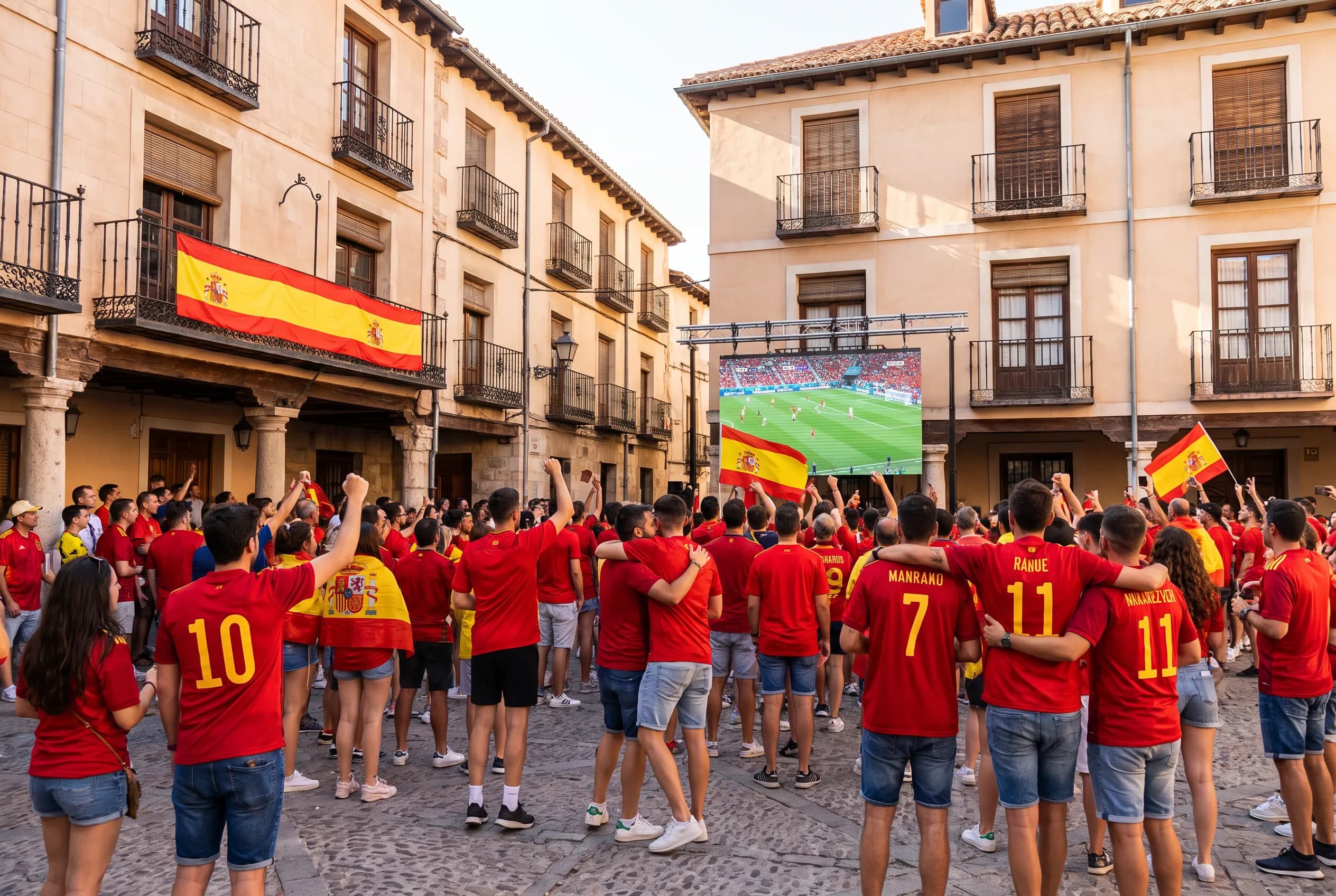 World Cup supporters navigating México · Los Angeles during match day.