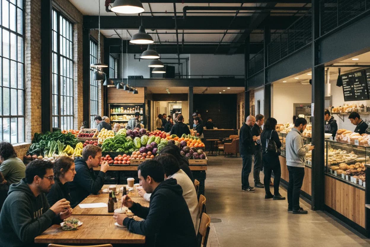 Cover scene for Essex Market Lunch Math for a Group That Cannot Agree on One Cuisine