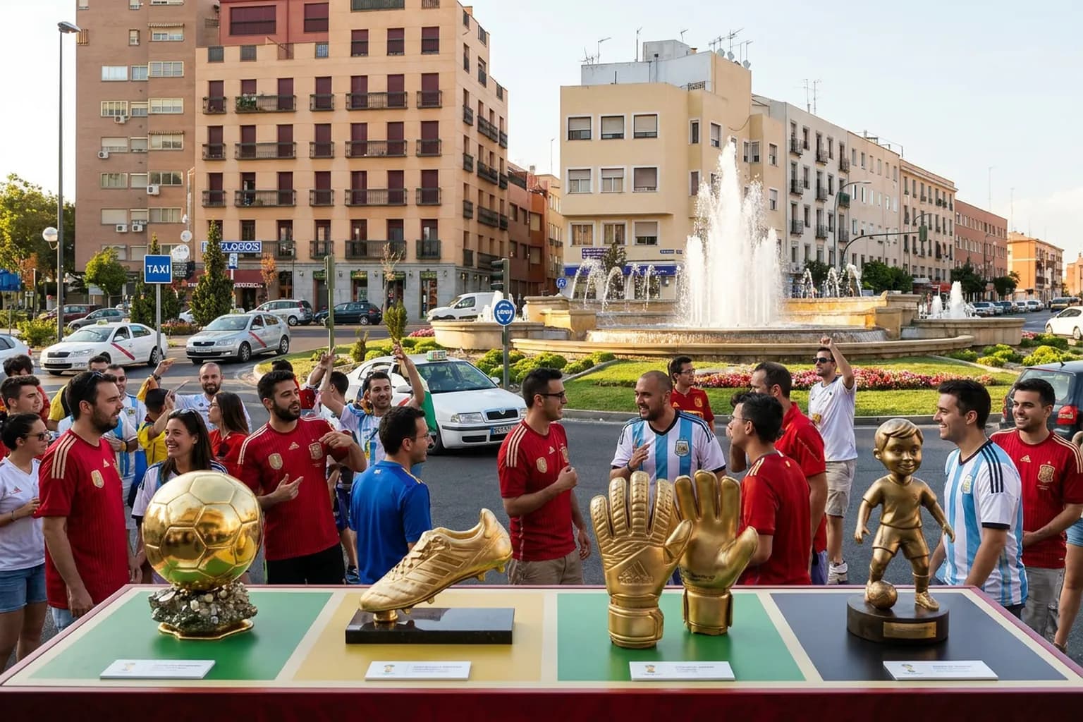 Bright World Cup match-day scene in East Rutherford · New York City · North America.