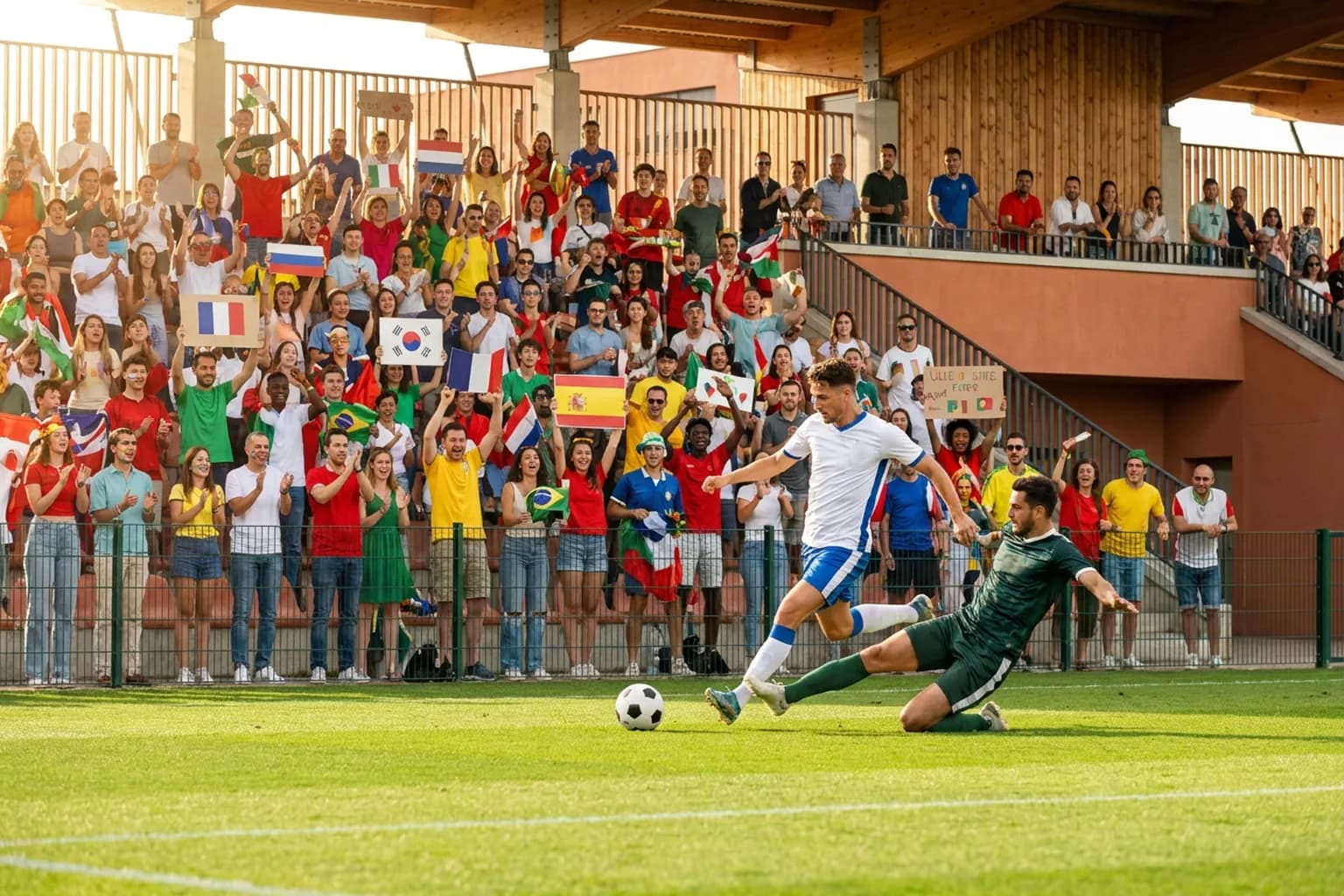 World Cup supporters navigating East Rutherford · New York City · North America during match day.