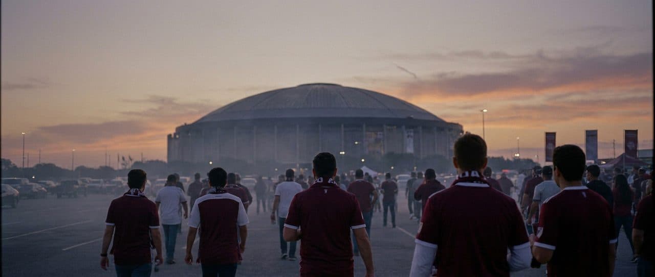 Qatar's Training at NRG Stadium Draws Houston's Arab Community to the Practice Fields Before Dawn