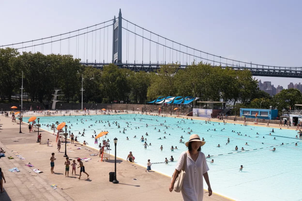 NYC experience scene for Faber Pool Senior Splash: A Staten Island Water-Aerobics Plan With Shade