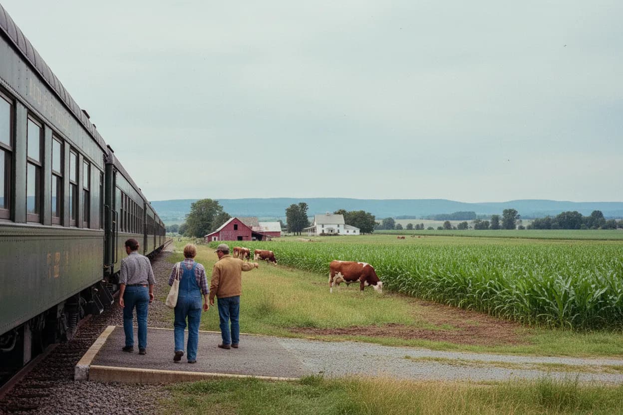 Cover scene for Farm Train Trips From NYC: Scenic Routes for Family Fruit Picking