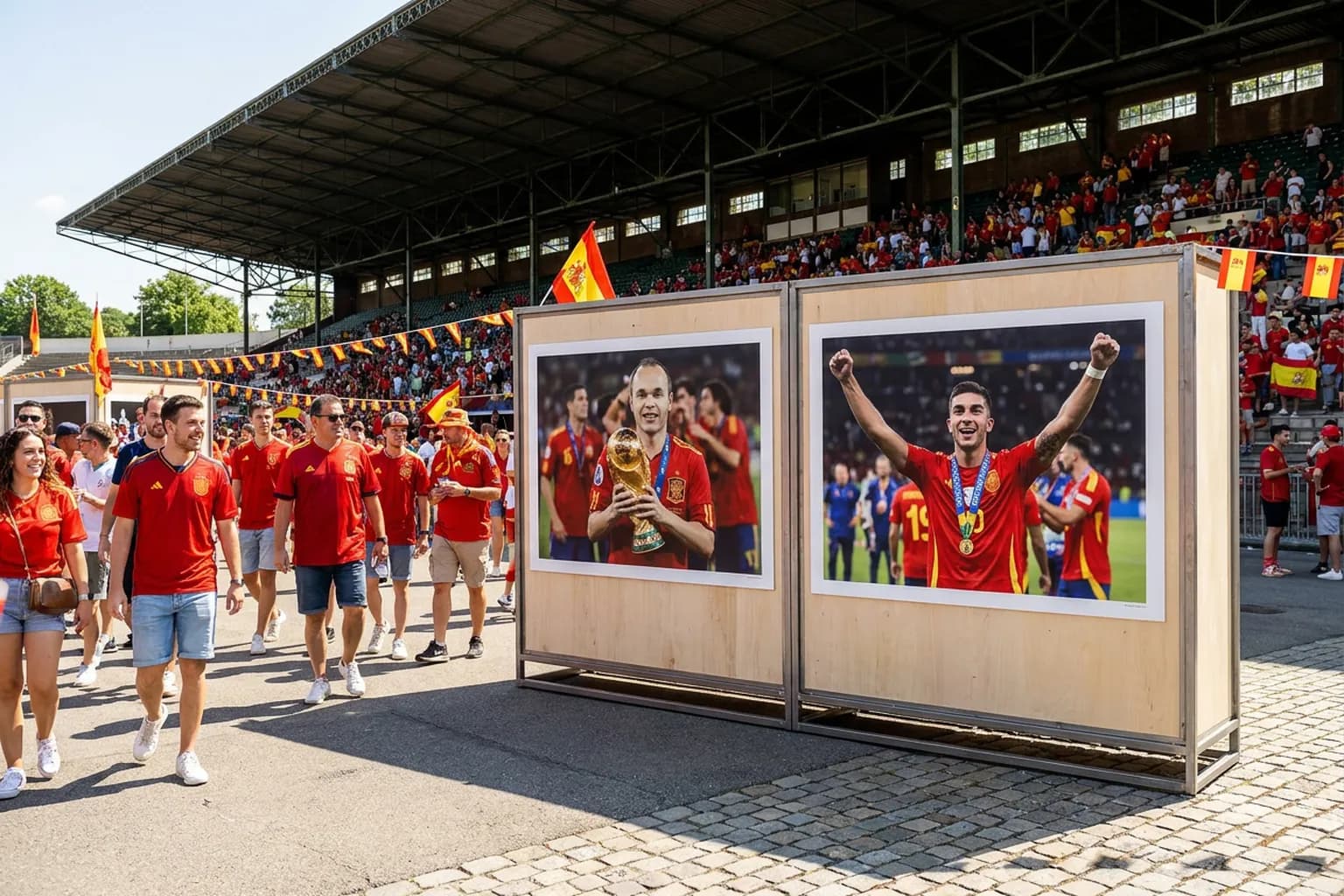 Bright World Cup match-day scene in East Rutherford · New York City · North America.