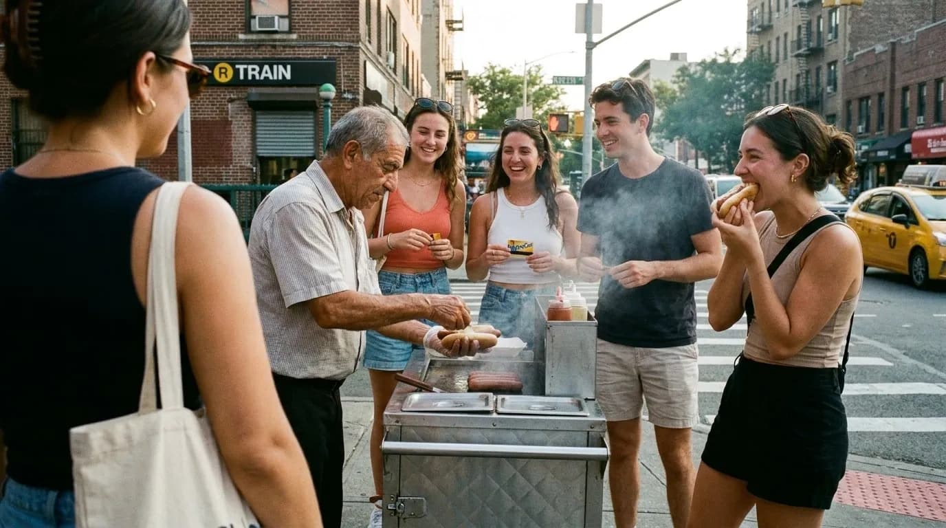 NYC experience scene for Five Borough Hot Dog Styles for One Summer Weekend