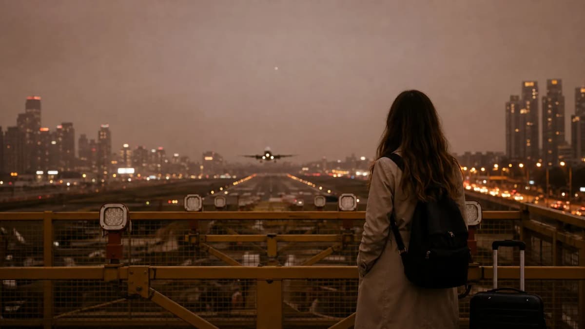 Photorealistic editorial scene illustrating the practical difference between Karpo and Flighty.