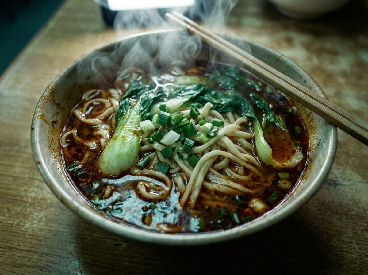 Flushing Hand-Pulled Noodles Before Wings vs Lynx Tipoff and World Cup - scene