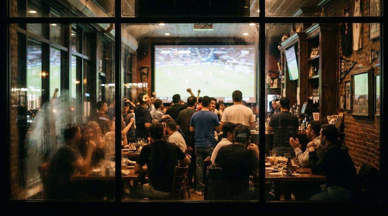 A Flushing Korean-American Sports Café During a FIFA World Cup 2026 Match - cover