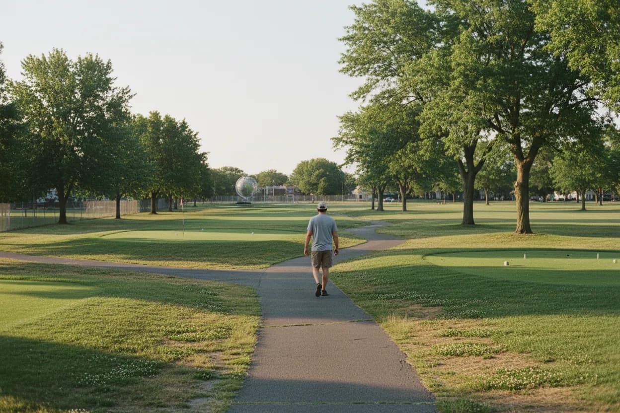 NYC experience scene for Flushing Meadows Corona Park Pitch-and-Putt for a Cheap Queens Date
