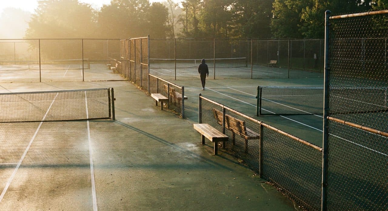 The 6AM Tennis Courts at Flushing Meadows Corona Park Before the City Wakes - cover image