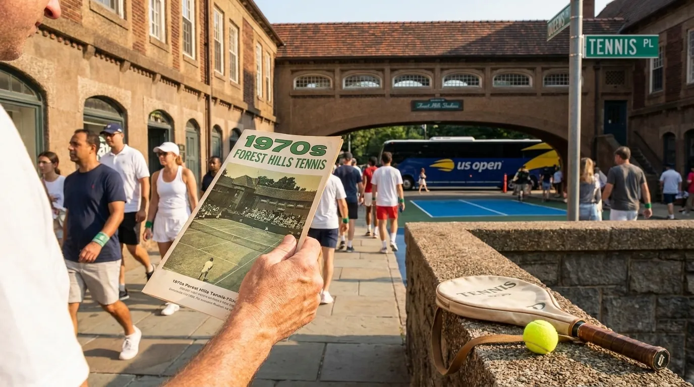 Photorealistic New York scene for Forest Hills Tennis History Trip Before the US Open.