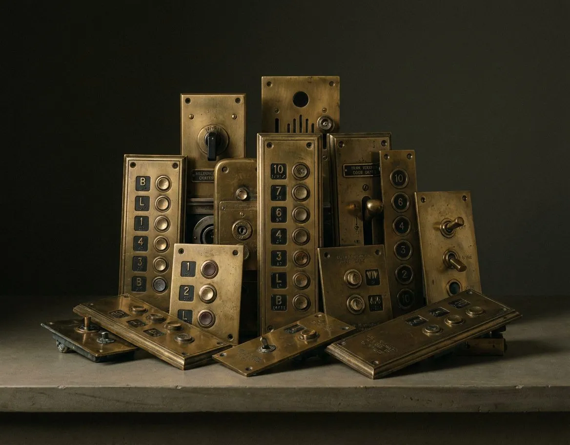 Forgotten Elevator Operator Panel Collection in Flatiron Building