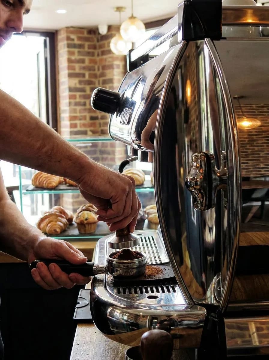 Fort Defiance's counter stools during the weekday breakfast lull