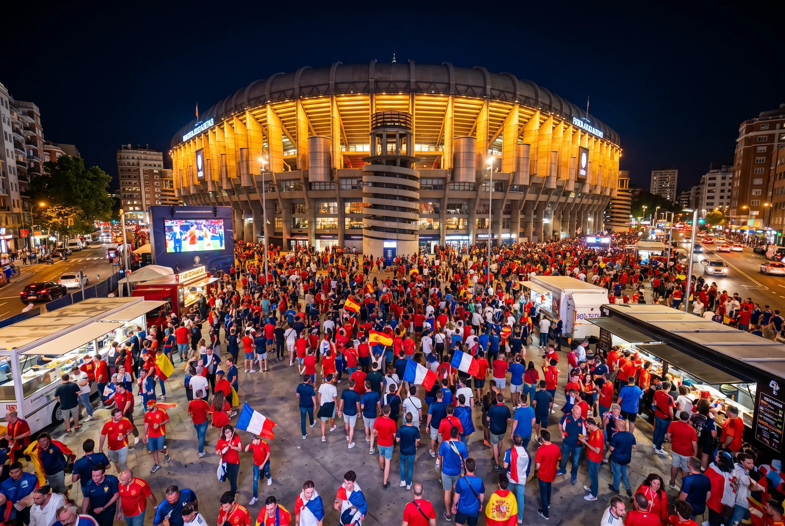 Bright World Cup match-day scene in Dallas · Arlington.