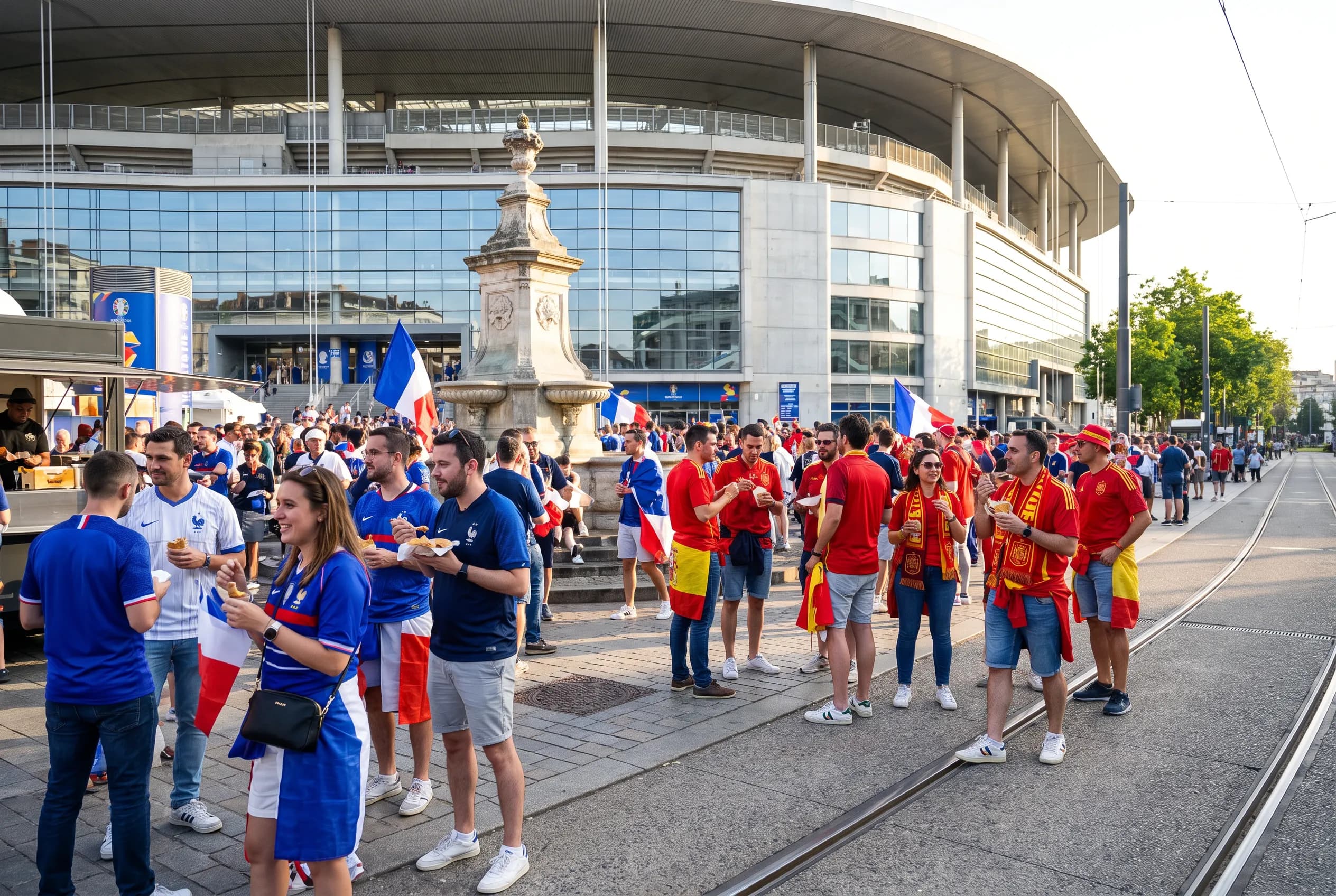 World Cup supporters navigating Dallas · Arlington during match day.