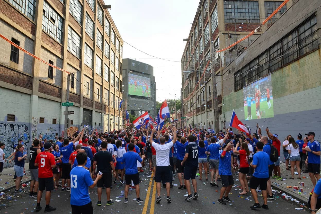 France World Cup fans in Philadelphia