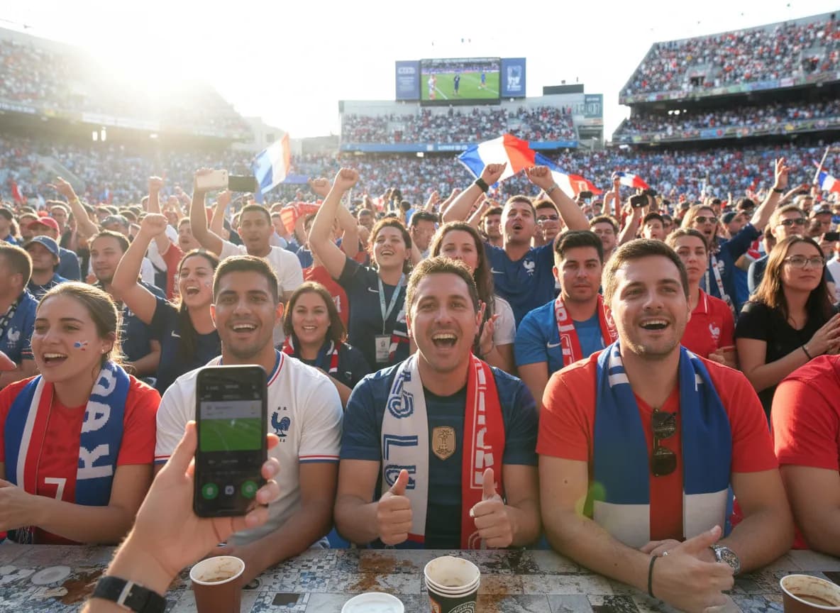 France supporters using a public route in Philadelphia