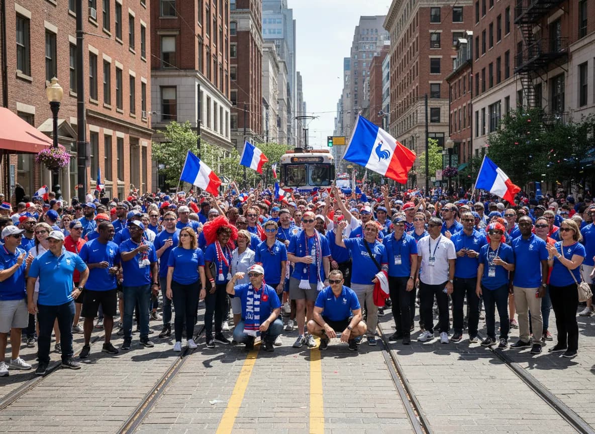 Bright public fan atmosphere for France in Philadelphia