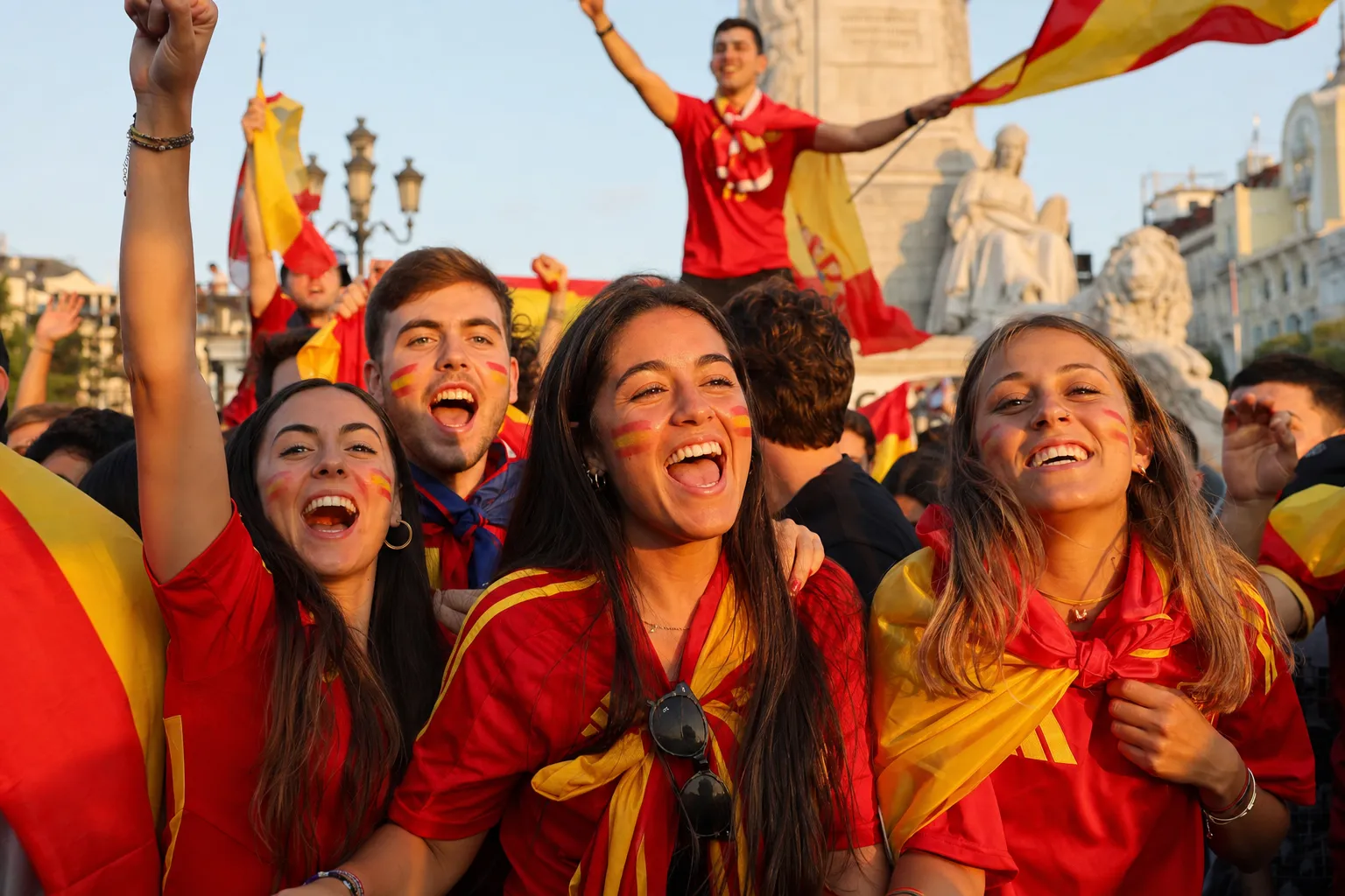 Bright World Cup match-day scene in Dallas.