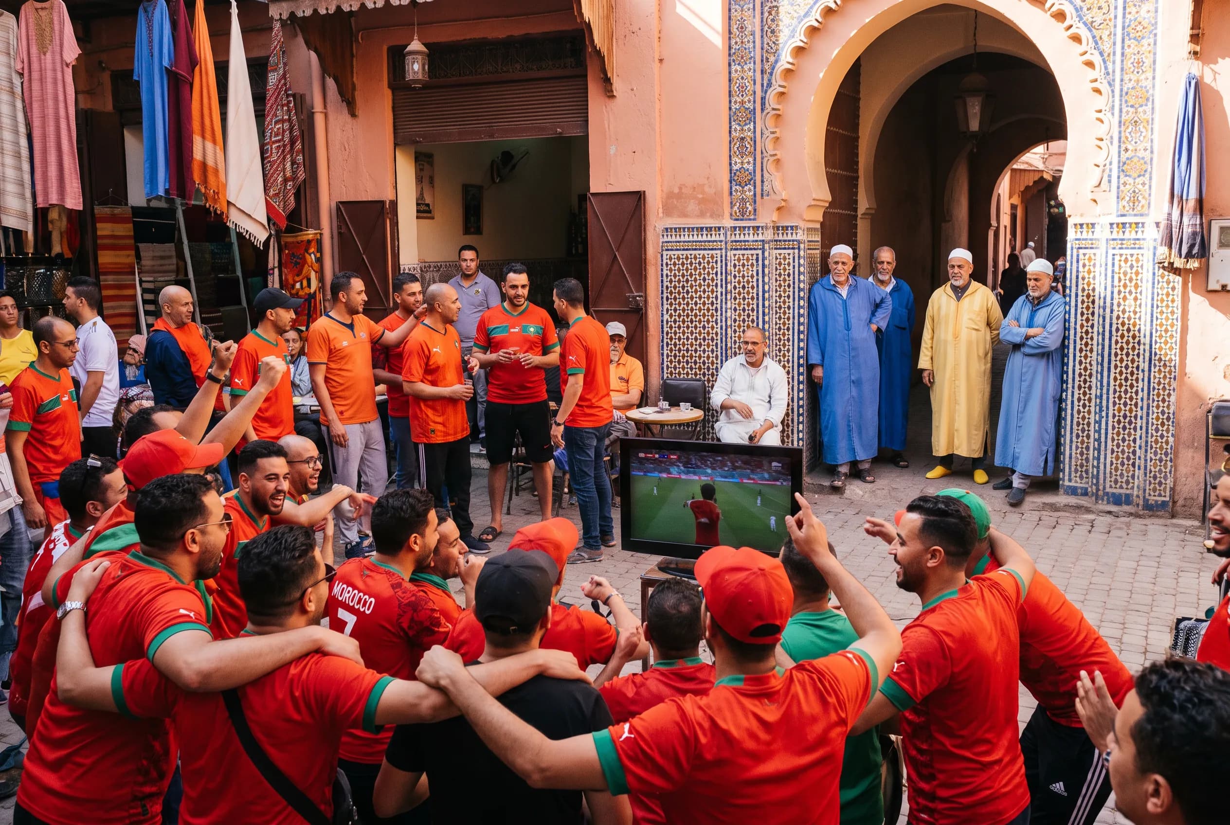 World Cup supporters navigating México · Boston during match day.