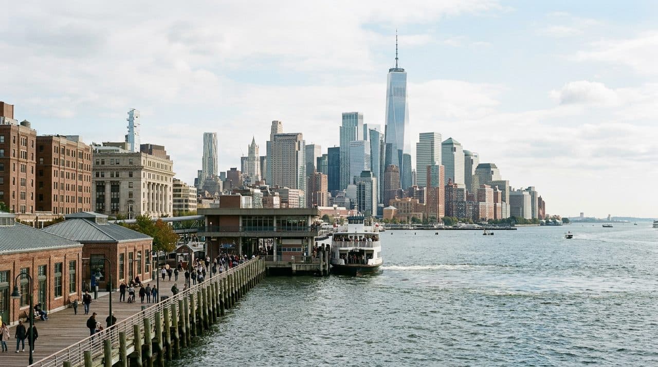 The Free Ferry Arrival at St. George and a Saturday on the Waterfront - cover