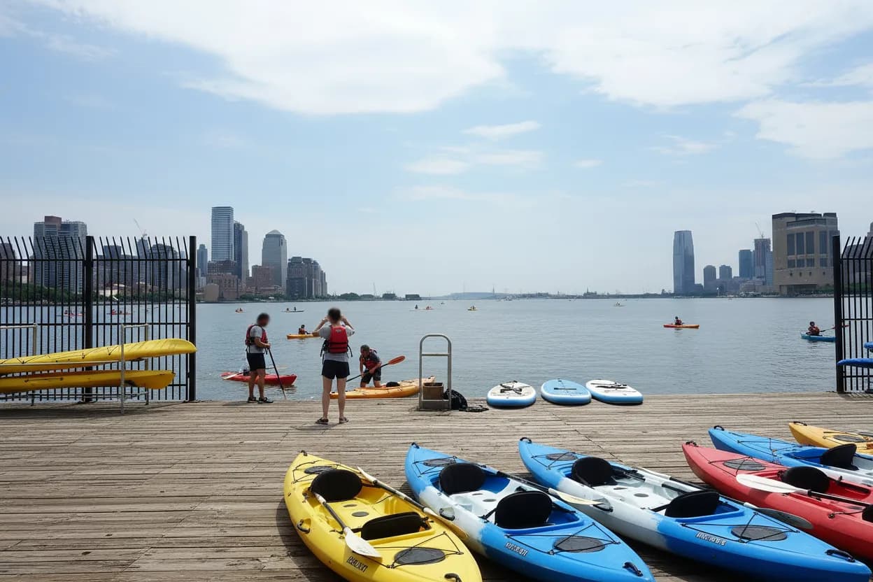 Cover scene for Free Hudson River Kayaking: A First-Timer Plan with Manhattan Community Boathouse