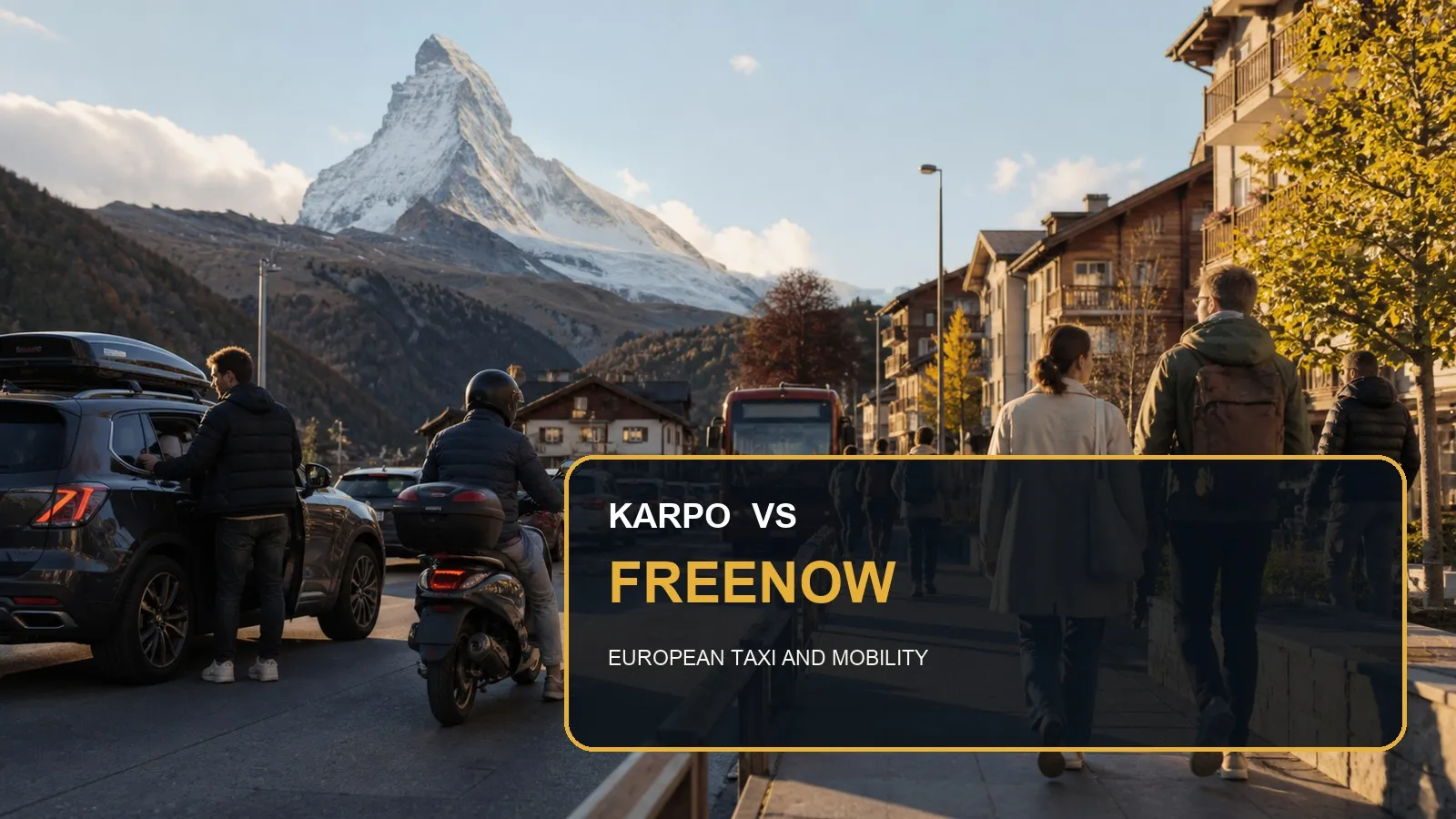 Karpo versus FREENOW in a photorealistic editorial comparison.
