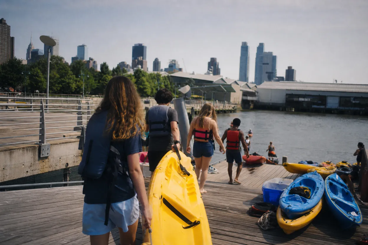 NYC experience scene for Free Pier 96 Kayaking: The Monday-Tuesday After-Work Window