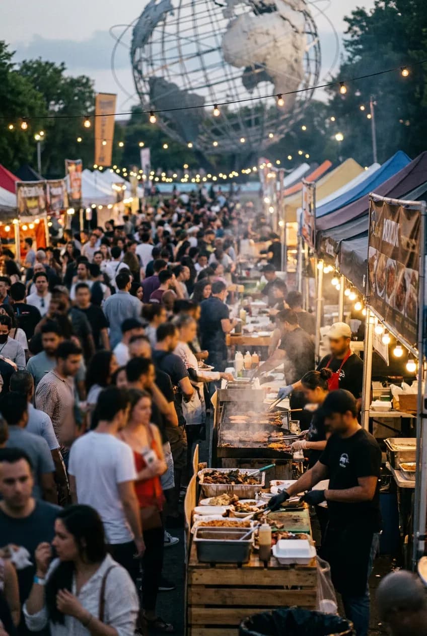 Queens Night Market evening crowd