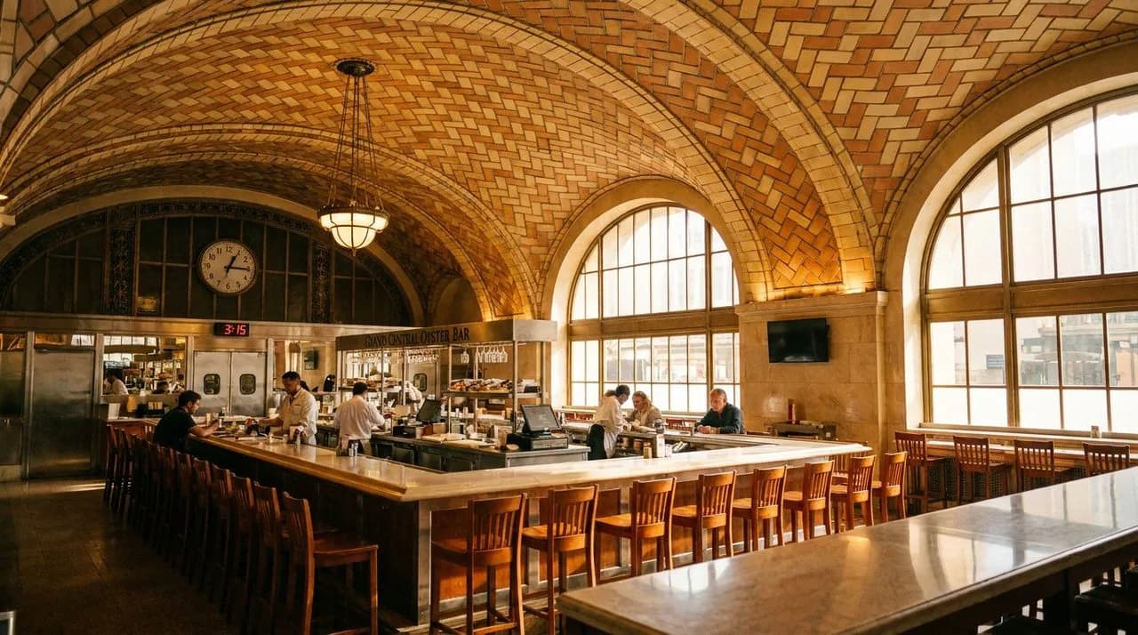 The 3pm Friday oyster reset at Grand Central before the evening crush