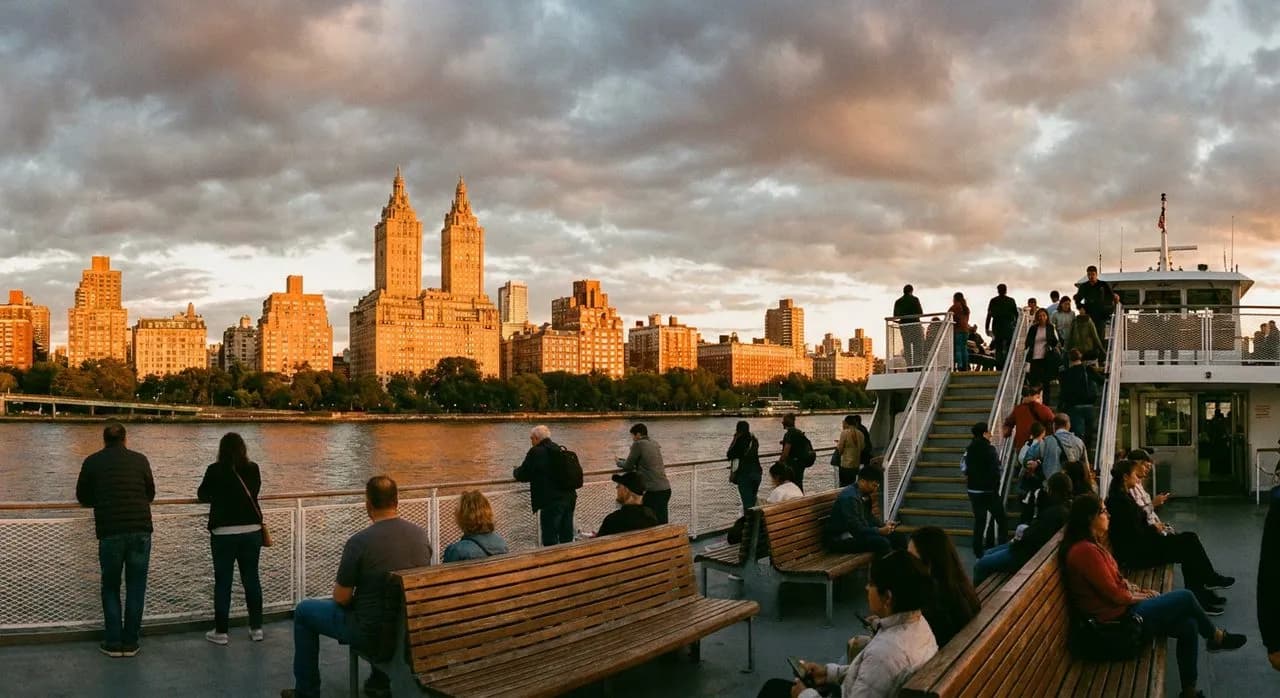 Friday Sunset Ferry Rides and Harbor Views from East River Routes
