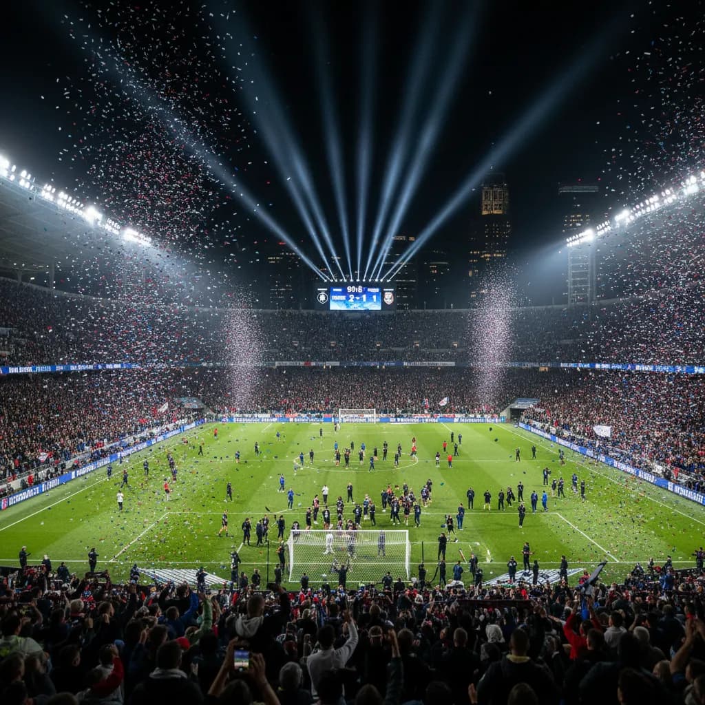 Stadium erupts after a dramatic 96th-minute World Cup goal
