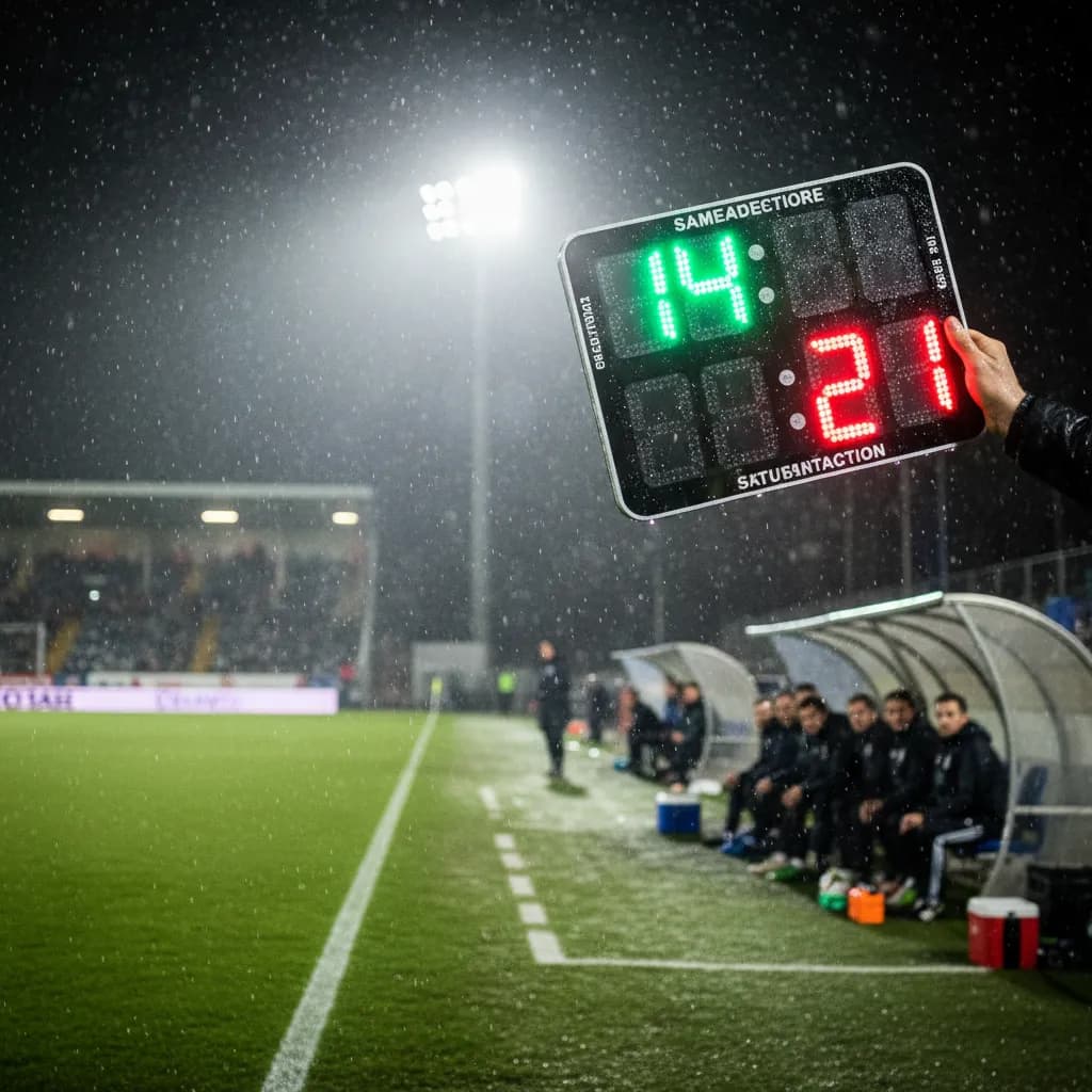 A soccer ball hits the back of the net during a crucial World Cup moment