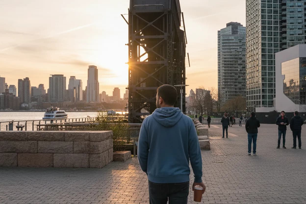 NYC experience scene for Gantry Plaza State Park: A Free Queens Sunset Route That Stays Simple
