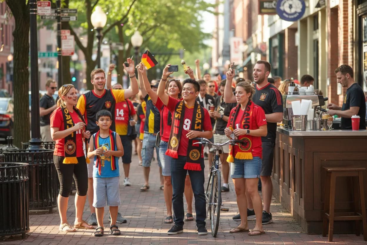 Germany supporters using a public route in Chicago