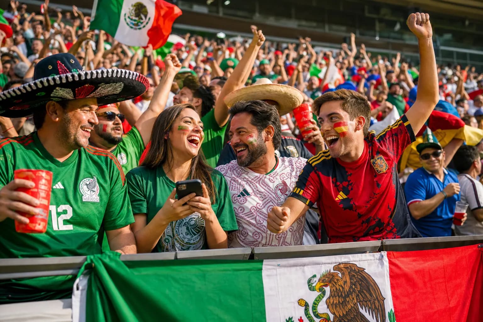 World Cup supporters navigating Dallas · Atlanta · Miami · Kansas City during match day.