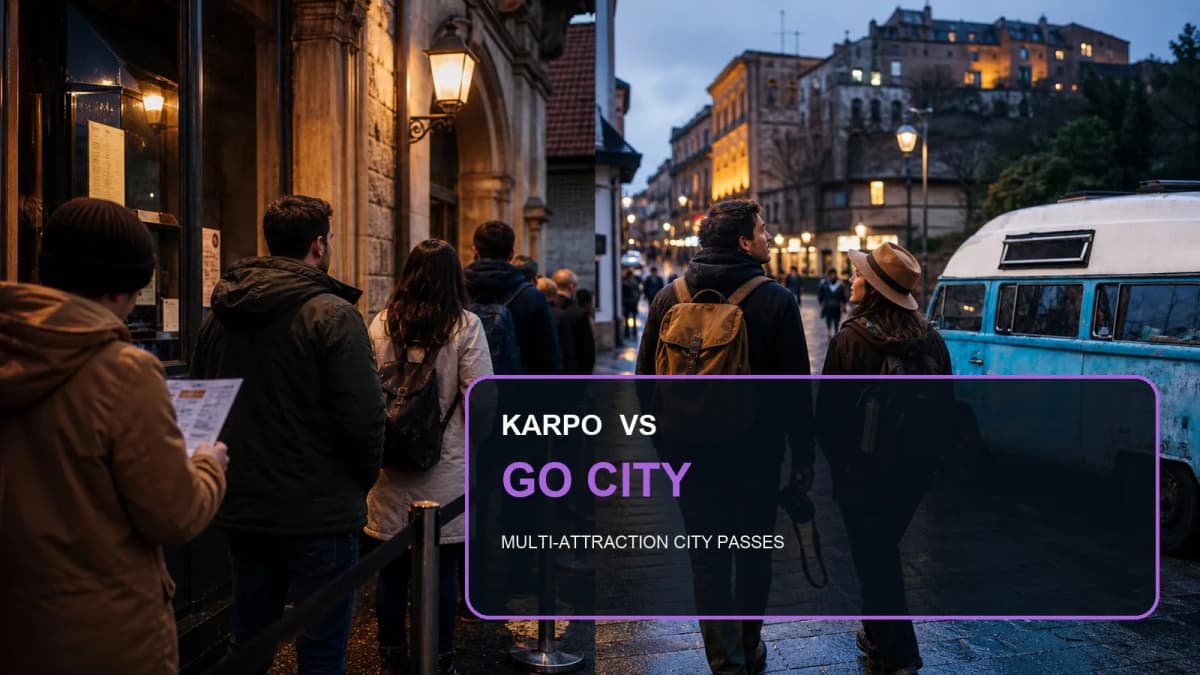 Karpo versus Go City in a photorealistic editorial comparison.