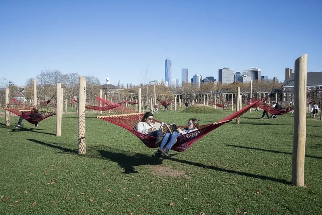 Cover scene for Governors Island Hammock Grove for a Breezy Friend Hang Under $20
