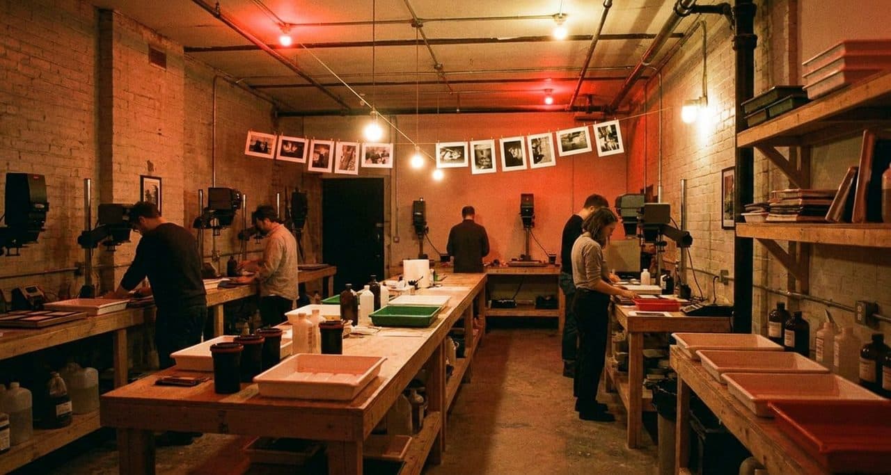 A Gowanus Darkroom Where Red Light and Fixer Smell Fill the Industrial Building - cover