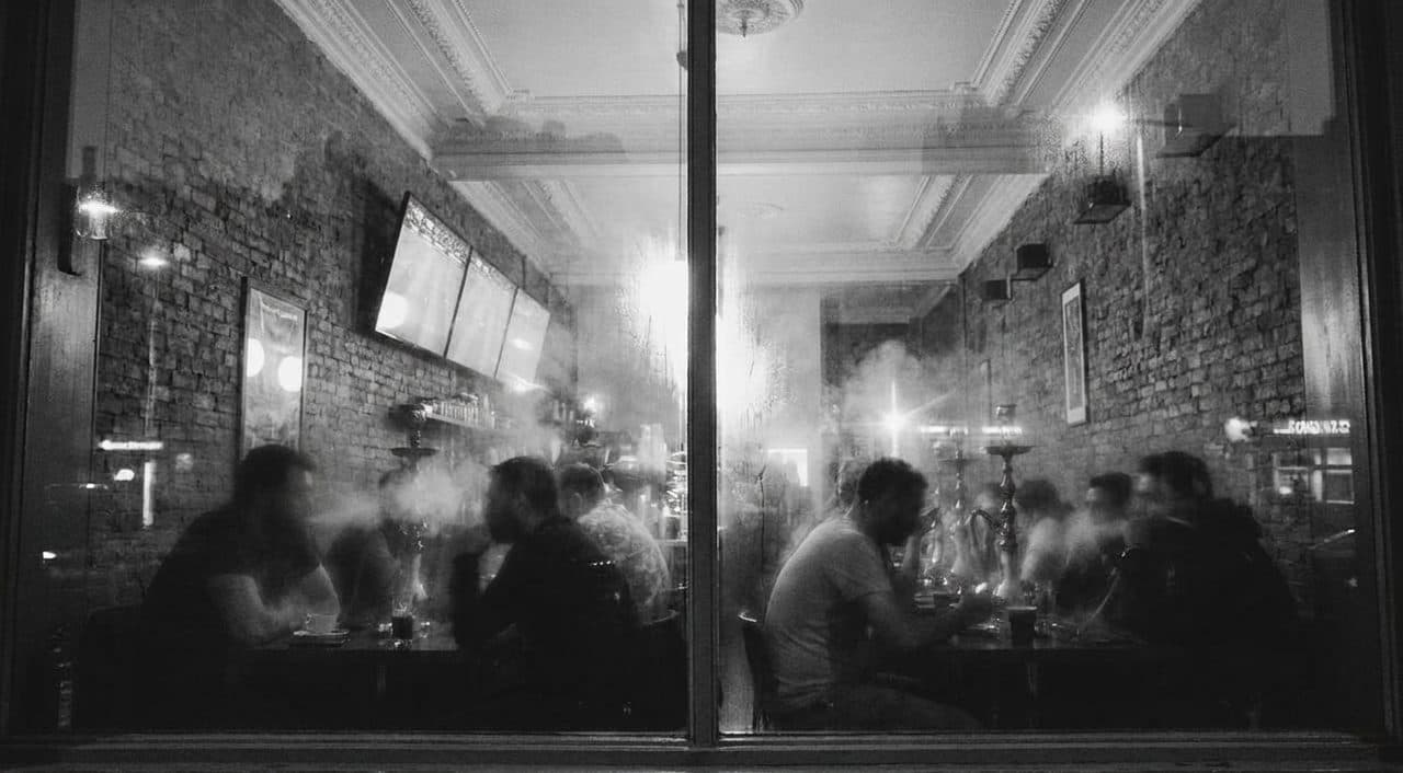 A Greek Café in Astoria During Panama vs Croatia With Neutral Crowds - scene